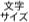 文字サイズの変更