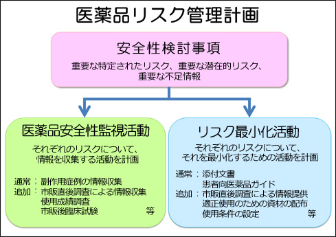 医薬品リスク管理計画の構成要素を示す画像