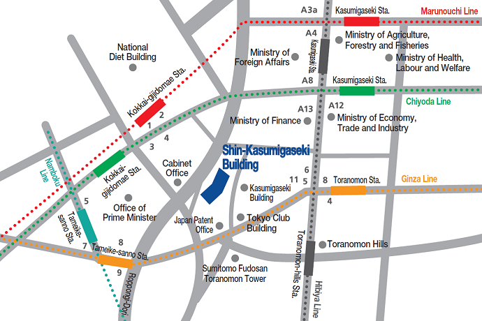 Access map for PMDA