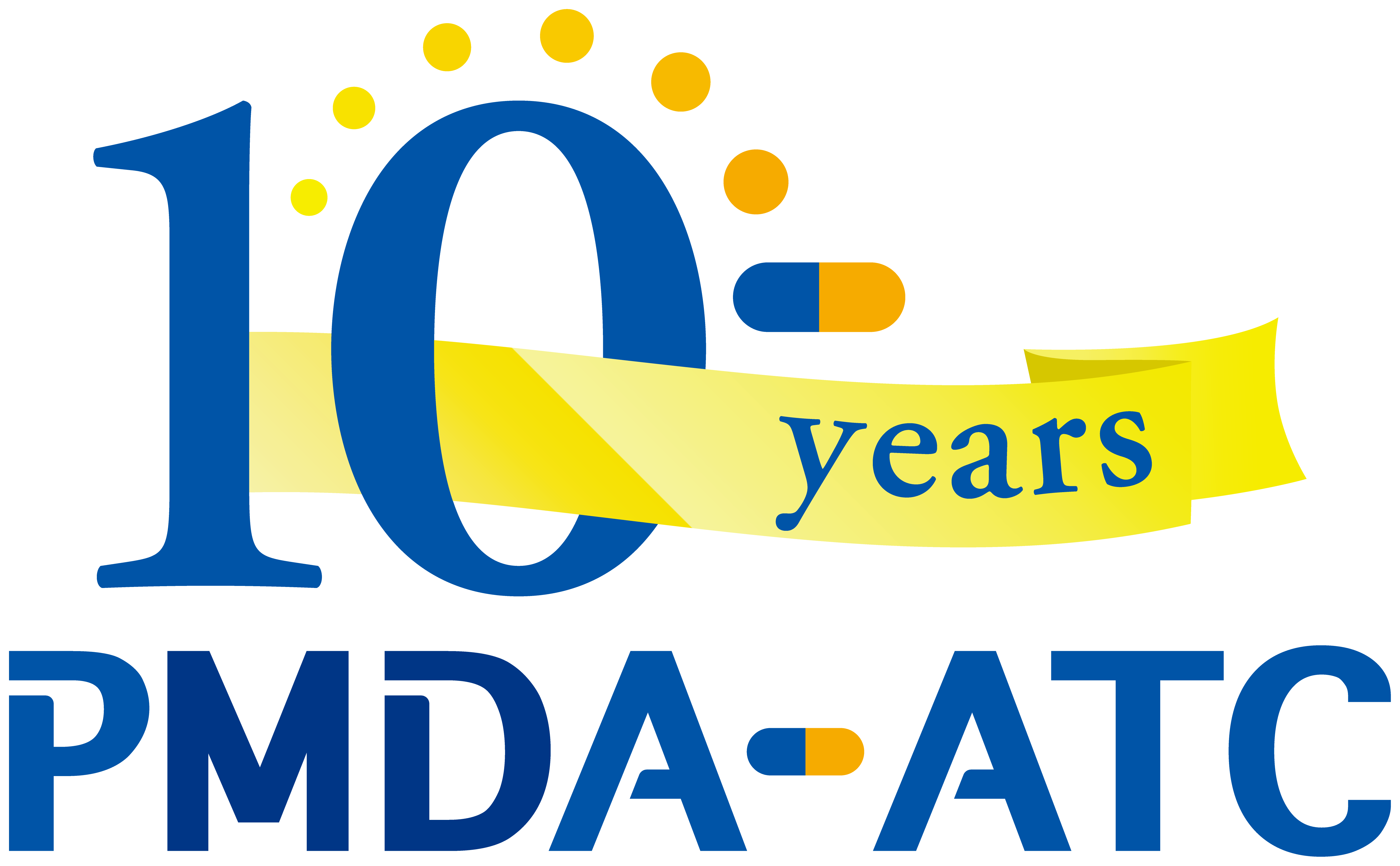 pmda-atc 10周年ロゴ
